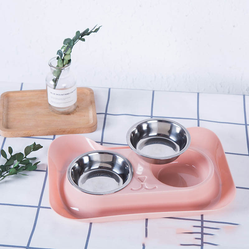 Cuenco de acero inoxidable para beber y comer gatos