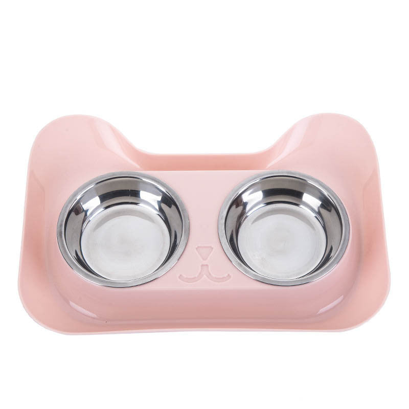 Cuenco de acero inoxidable para beber y comer gatos