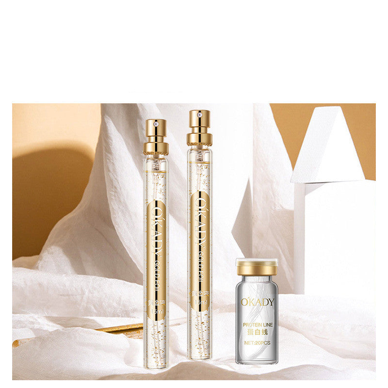 Coffret lissant aux peptides protéiques Opel Gold, hydratant et sculptant les lignes, estompe les ridules