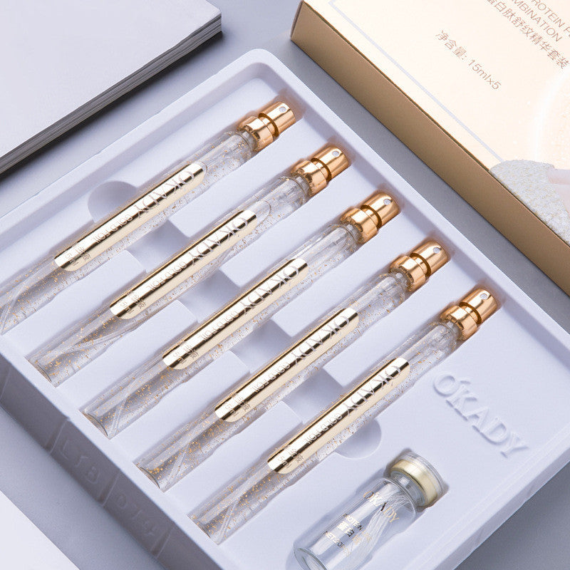 Coffret lissant aux peptides protéiques Opel Gold, hydratant et sculptant les lignes, estompe les ridules