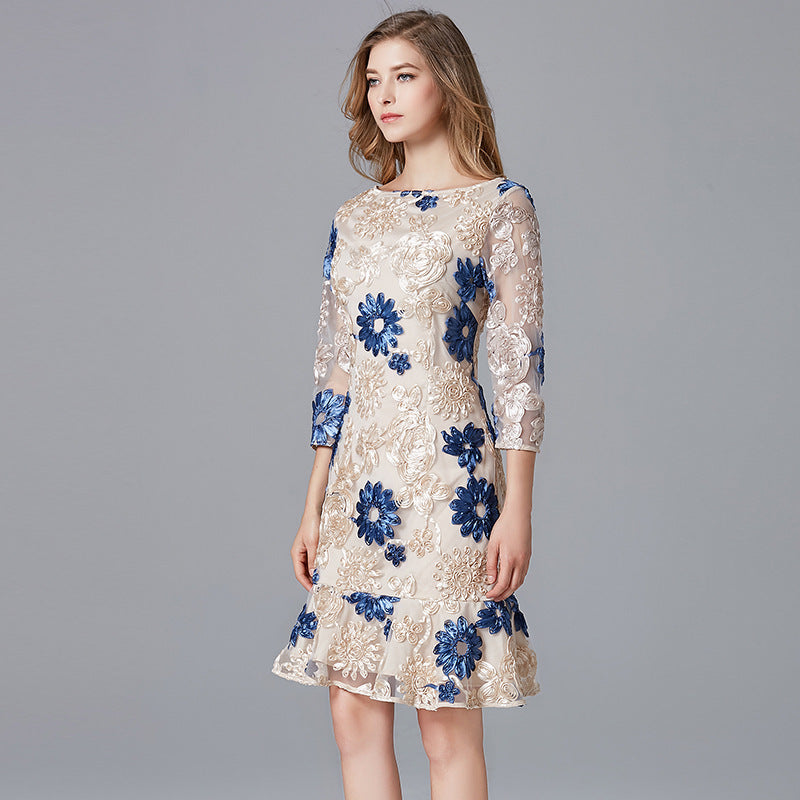 Robe de soirée grande taille à réduction de fée, robe décontractée