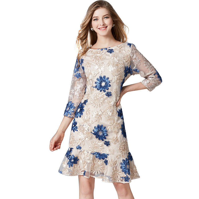 Robe de soirée grande taille à réduction de fée, robe décontractée