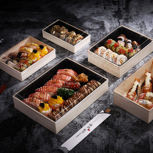 Boîte à sushis jetable haut de gamme à emporter