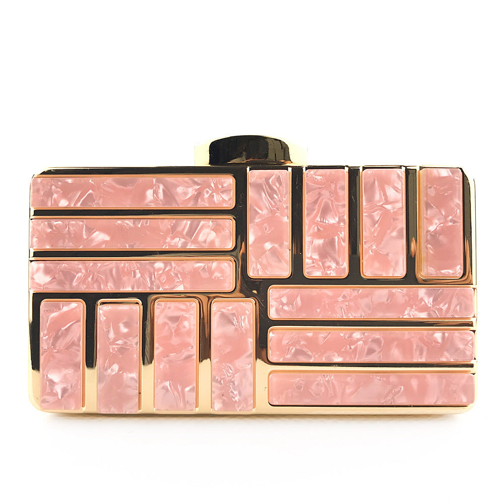 Pochettes en acrylique doré pour femmes, nouveaux sacs à bandoulière tendance