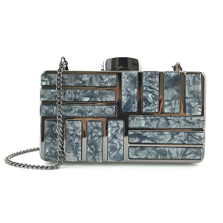 Pochettes en acrylique doré pour femmes, nouveaux sacs à bandoulière tendance
