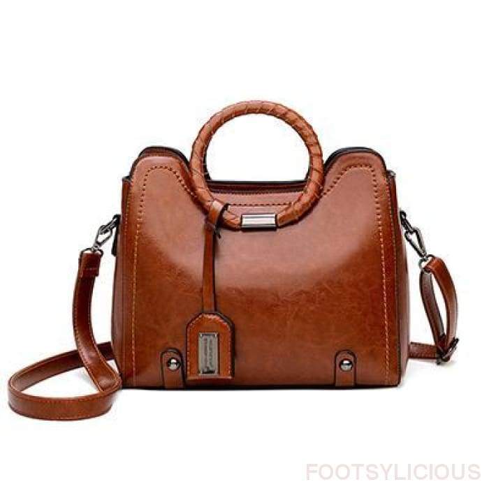 Sac messager simple et tendance en cuir ciré et huilé