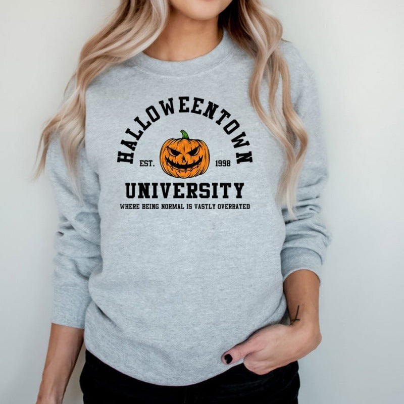 Sweat-shirt rétro d'Halloween pour femme