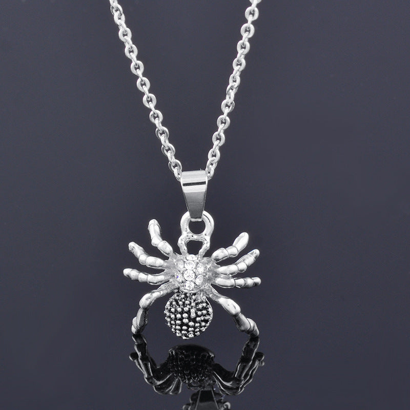 Collier araignée pour femme et homme, bijoux fantaisie
