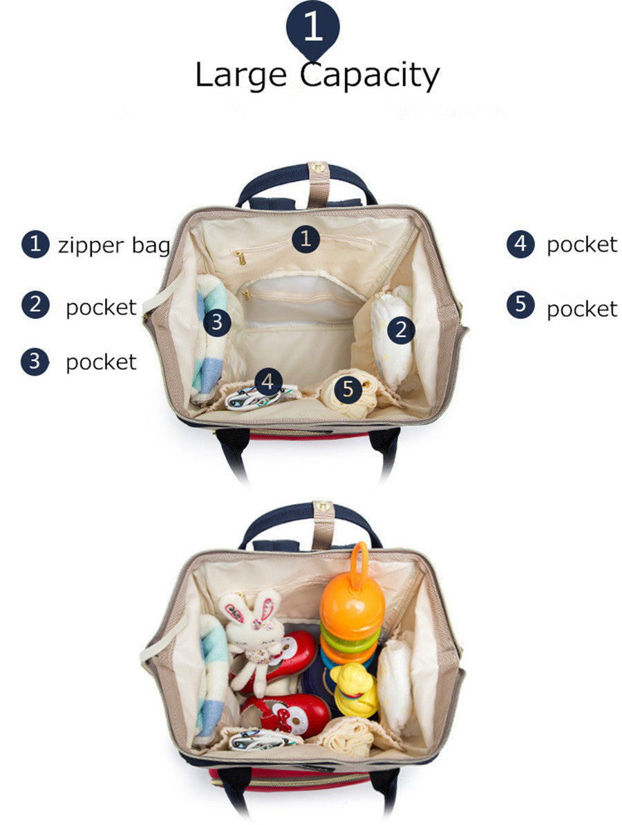 Bolsa de momia multifunción de gran capacidad, paquete materno-infantil, bolso para mujeres embarazadas, mochila para madres