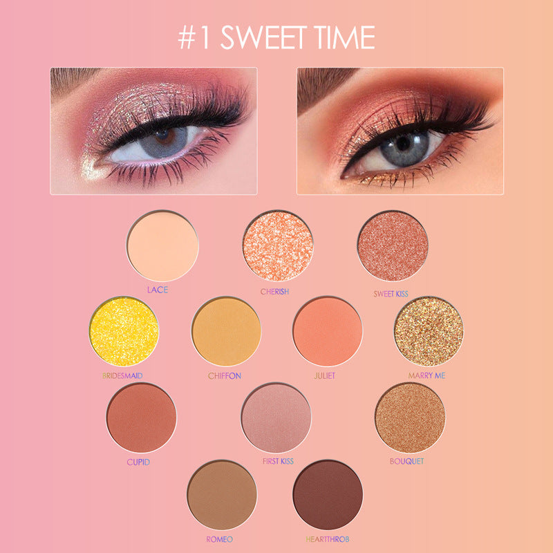 Paleta de sombras de ojos Time Sombra de ojos de 12 colores