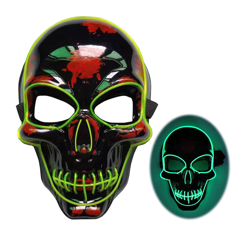 Masque squelette d'Halloween à LED