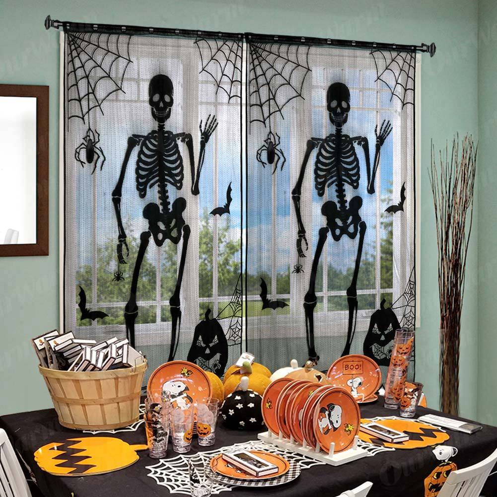 Rideau à motifs d'Halloween