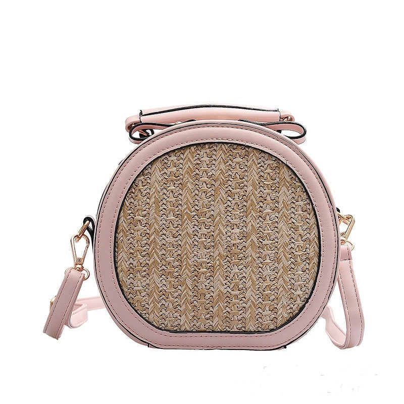 Bolsa de paja popular de ratán redondo caliente