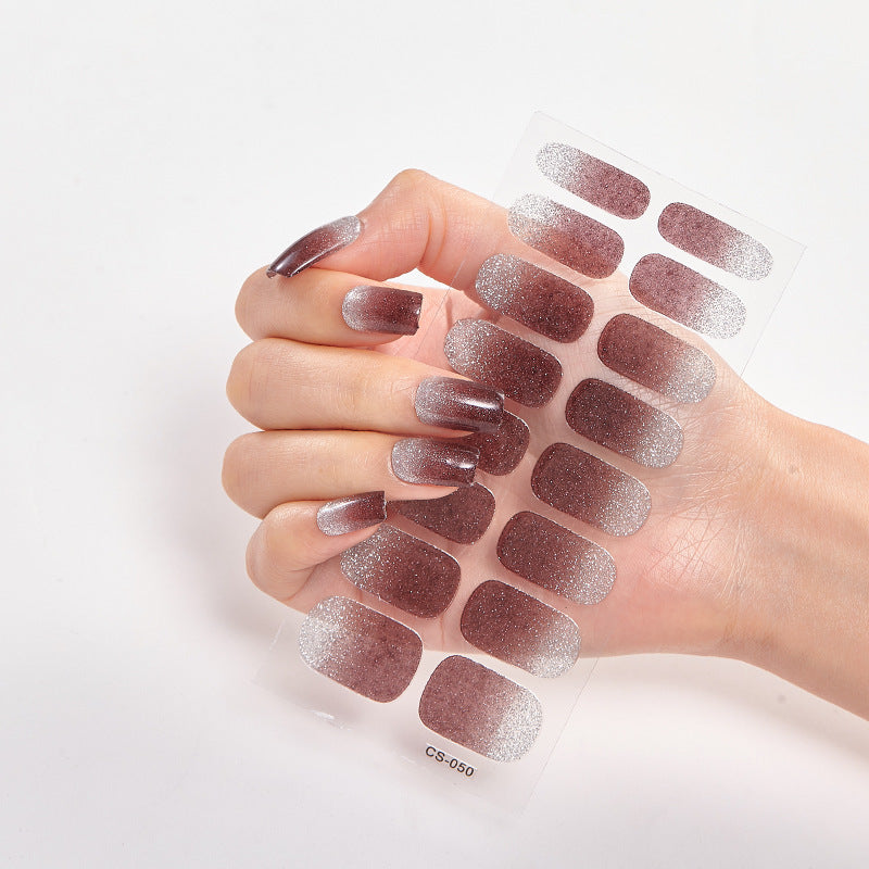 Etiqueta engomada del clavo del color rasgable de la manicura del polvo de la cebolla del gradiente
