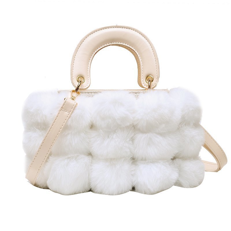Sacs à main en peluche Sac à bandoulière en peluche d'hiver Sac à main Sac messager tendance