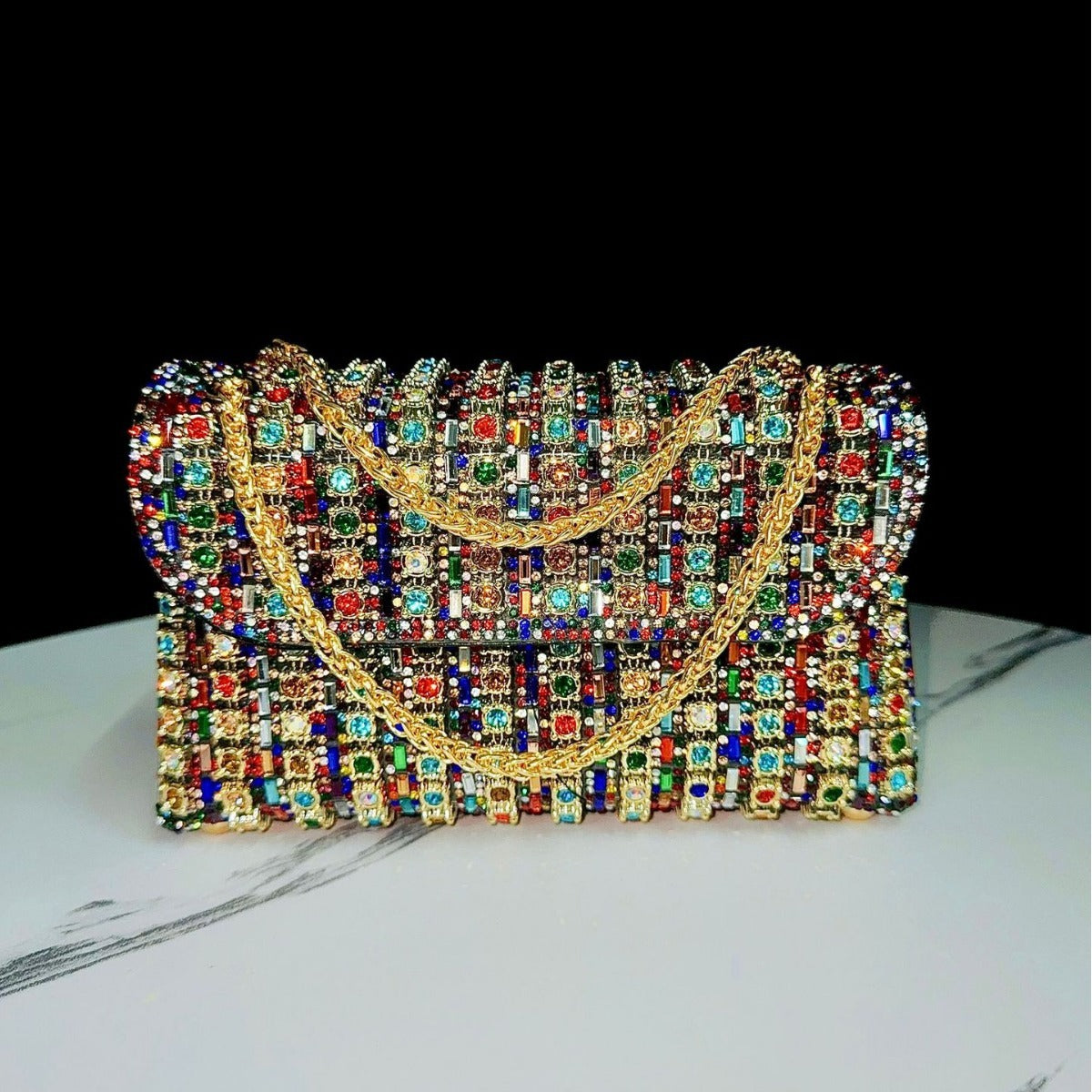 Sac à main Full Diamond rétro européen et américain