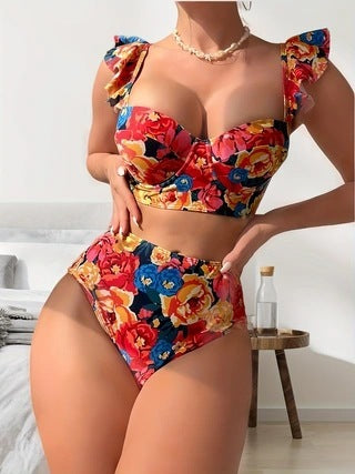 Traje de baño Huludao con bikini y tirantes ajustados