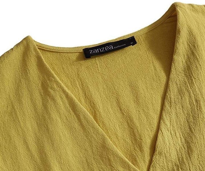 Robe décontractée en lin avec jupe pare-soleil