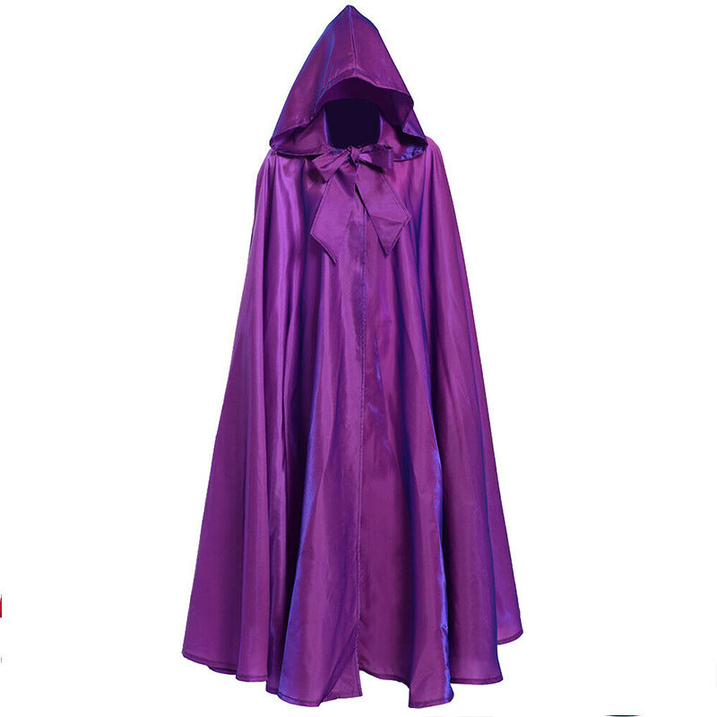 Costume d'Halloween Cape médiévale Robe de sorcier