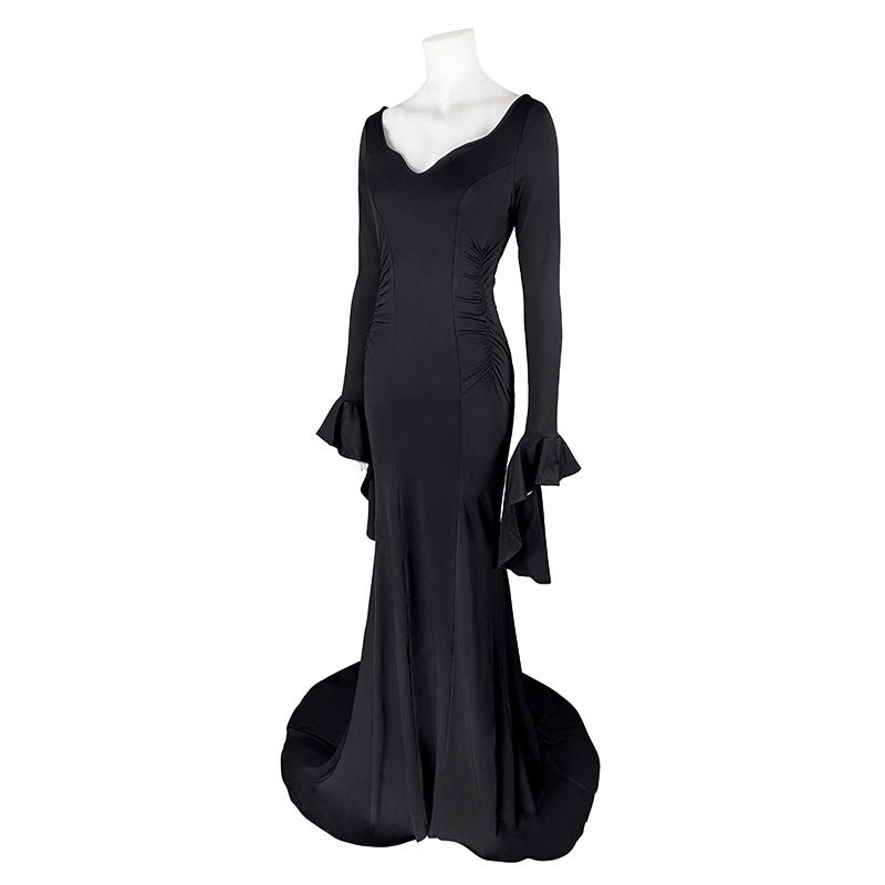 Cadeau de vêtements de performance d'Halloween Morticia Addams