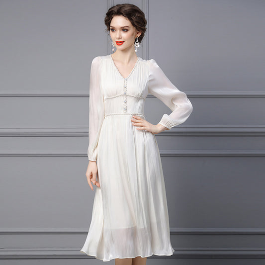 Jupe portefeuille à manches longues et coupe slim