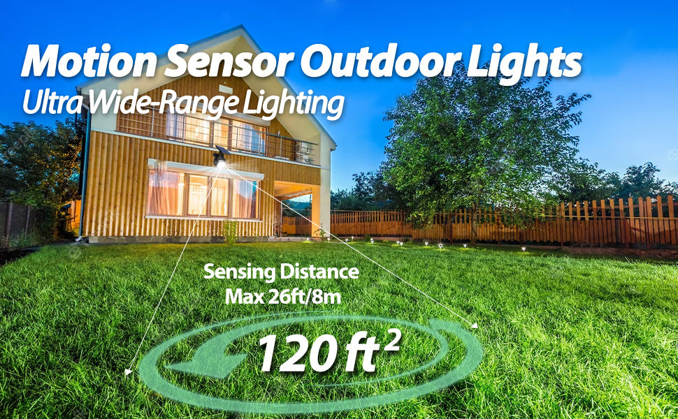 Luz solar con detección humana para patio al aire libre