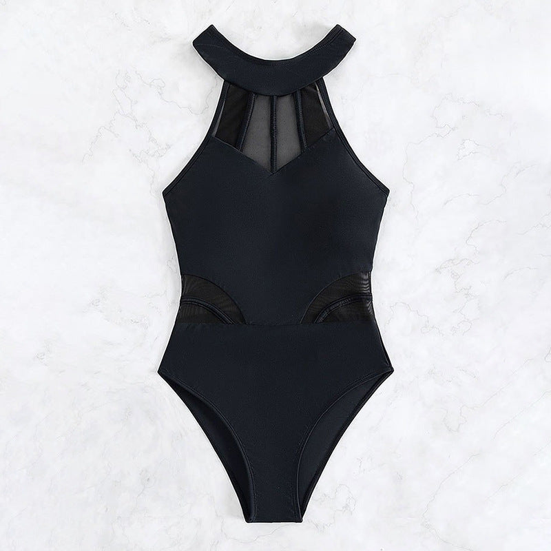 Traje de baño de malla para mujer sin espalda de moda