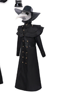 Costume de héros du donjon sombre d'Halloween, costume de docteur de la peste à bouche de corbeau