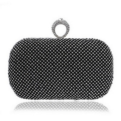 Pochettes Sac de soirée serti de diamants avec sac à bandoulière en chaîne