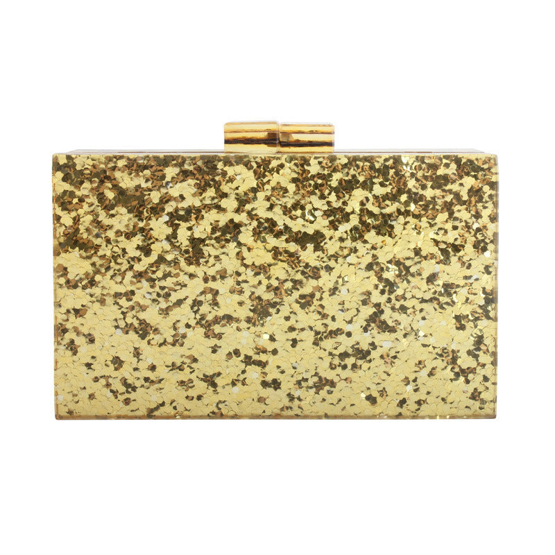 Nouvelle pochette de soirée à paillettes en acrylique tout-en-un