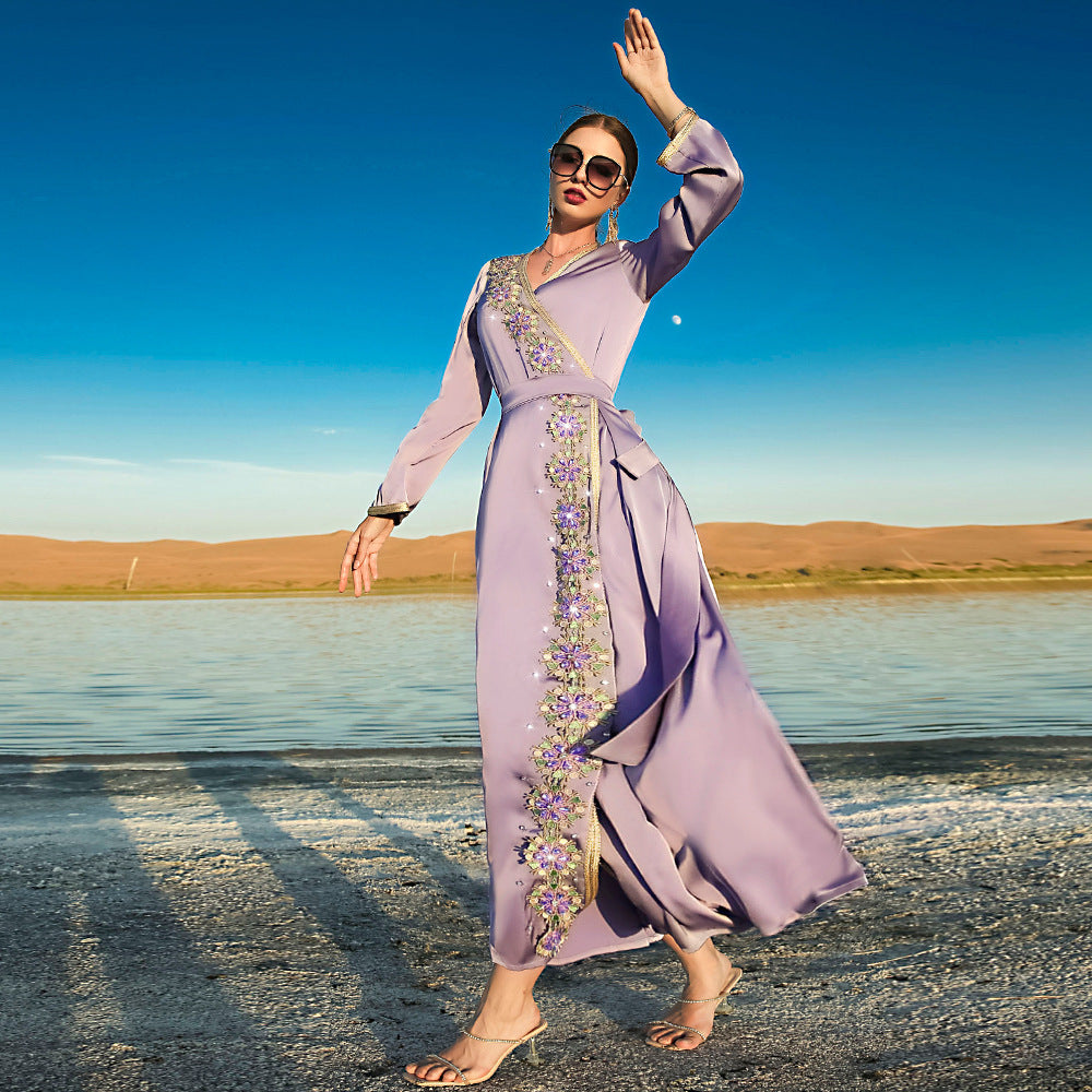Robe de voyage en filet de style Dubaï