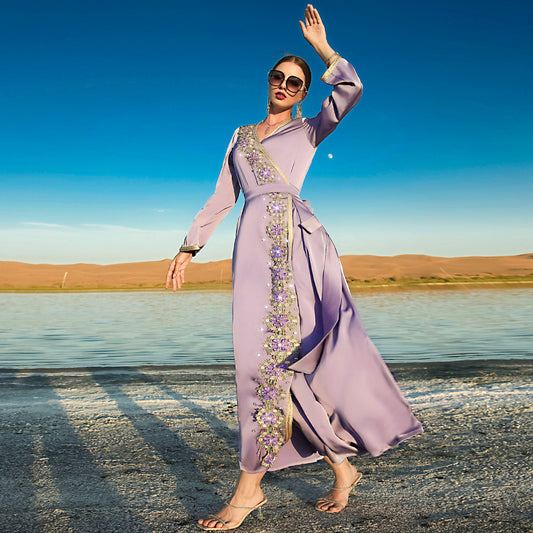 Robe de voyage en filet de style Dubaï