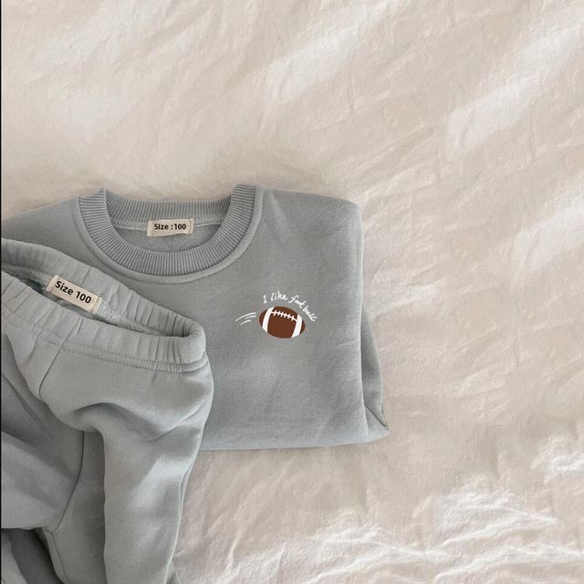 Conjunto de 2 piezas de ropa de invierno para bebé niña y niño Eroidery Thien Fle