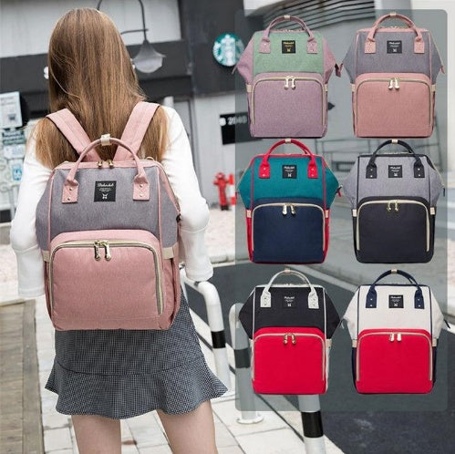 Bolsa de momia multifunción de gran capacidad, paquete materno-infantil, bolso para mujeres embarazadas, mochila para madres
