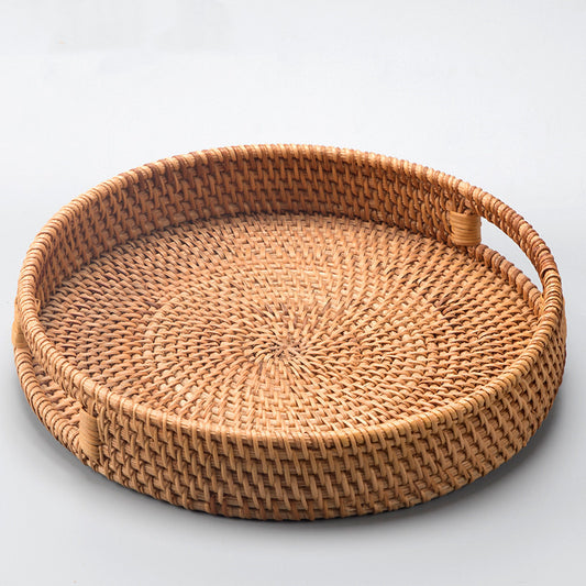 Panier de fruits d'automne en rotin fait main