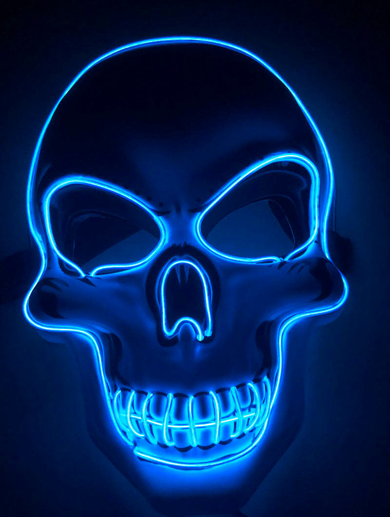 Masque squelette d'Halloween à LED