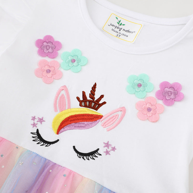Robe imprimée simple et décontractée pour fille