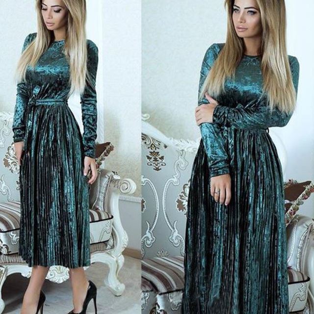 Robe plissée Slim Temperament