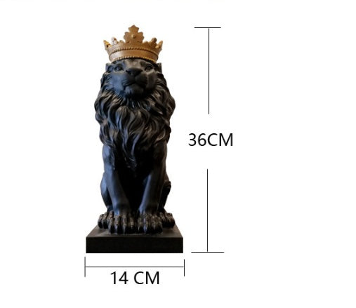 Ornement de lion couronné