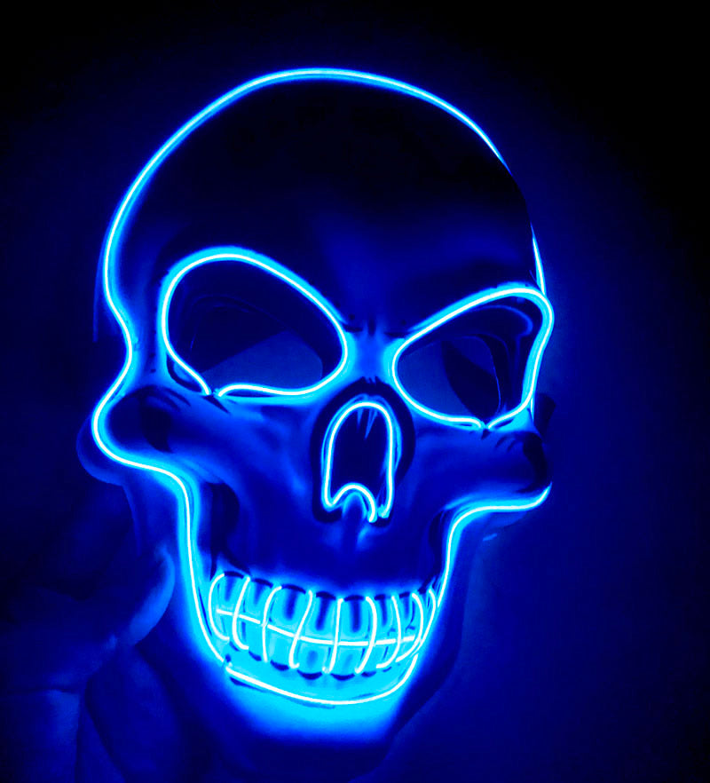 Masque squelette d'Halloween à LED