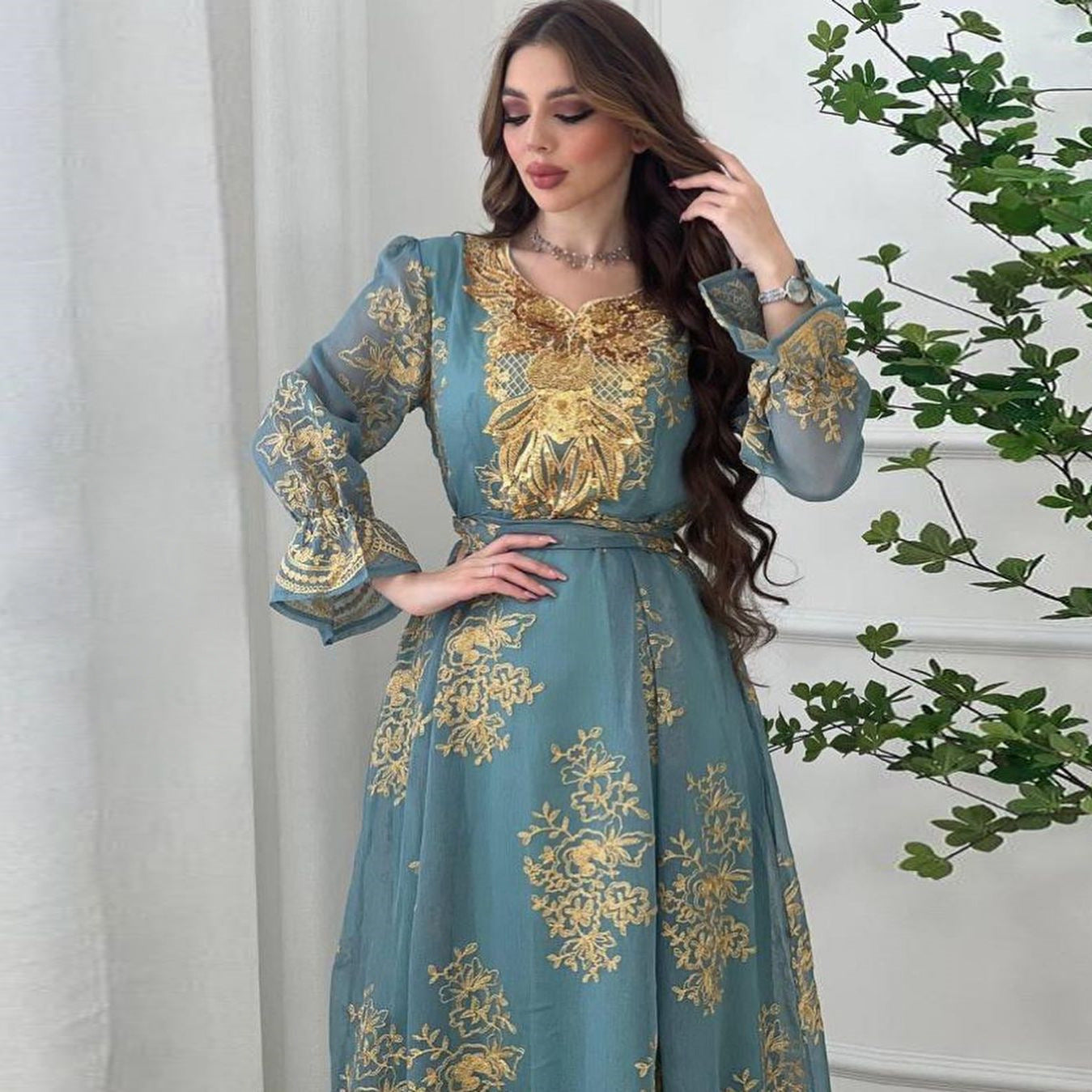 Women's Embroidery Applique Dress
