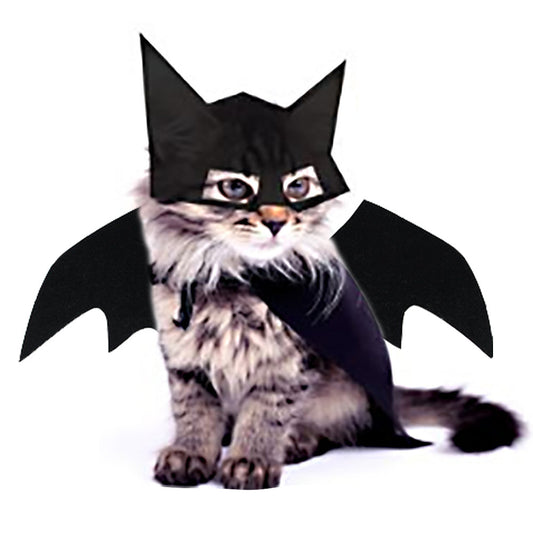 Masque d'Halloween pour animaux de compagnie avec ailes de chauve-souris et corset