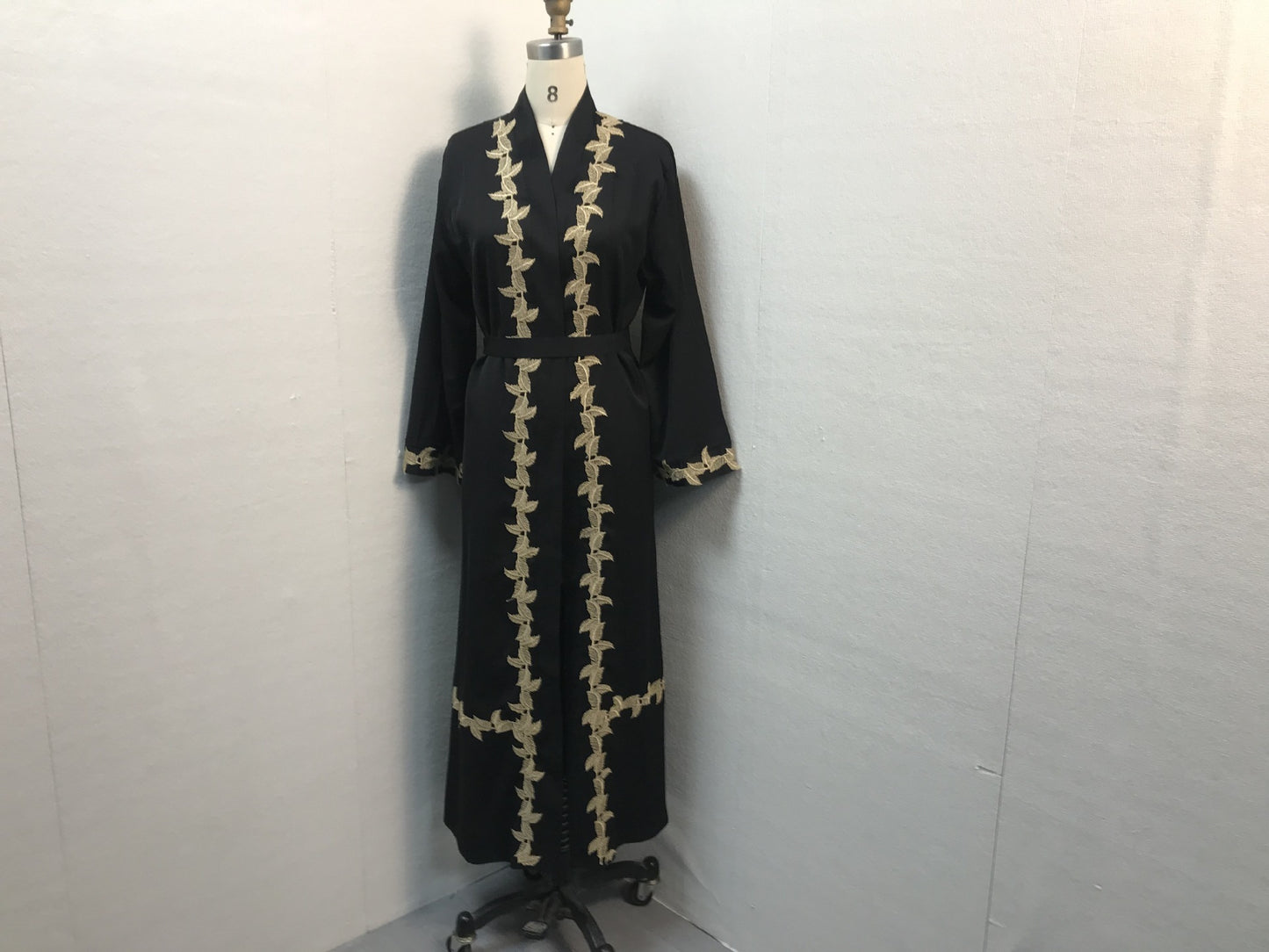 Robe longue en dentelle brodée pour femme