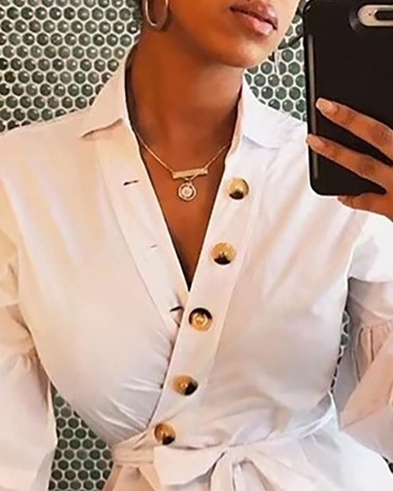 Top camisero con mangas farol