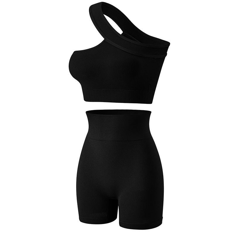 Sujetador push up sin costuras europeo y americano, ropa interior para mujer, traje deportivo de fitness a prueba de golpes con hombros descubiertos