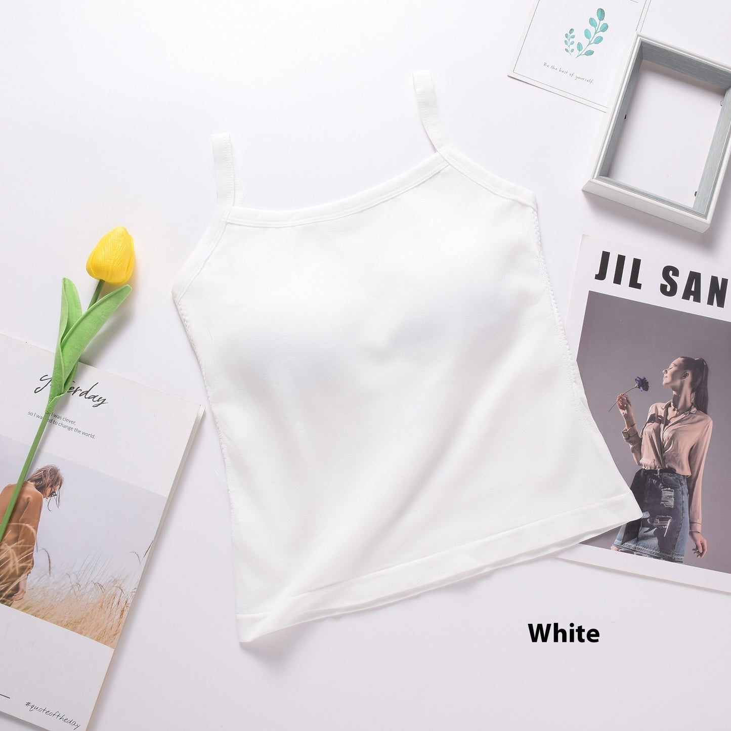 Gilet avec coussinet de poitrine, sous-vêtement court coupe slim