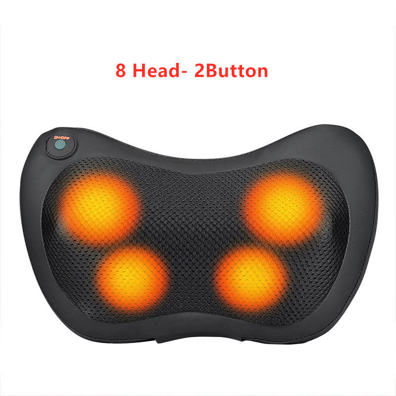 Almohada de masaje multifuncional eléctrica, dispositivo de relajación de cintura y espalda