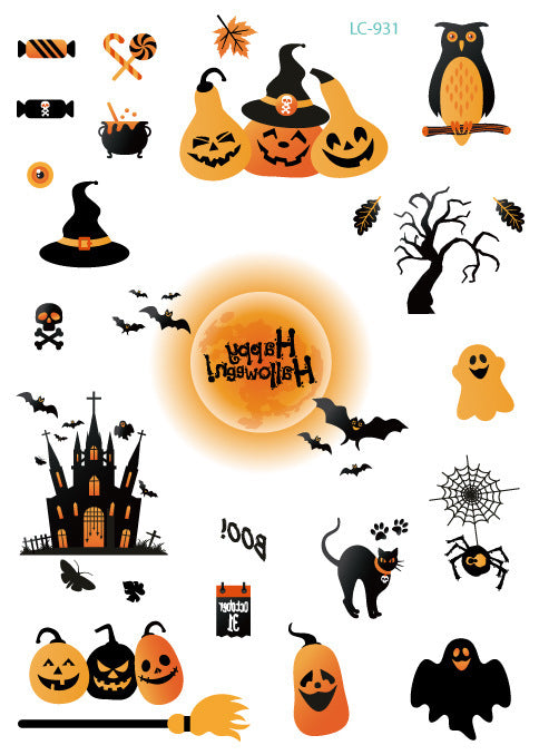 Waterproof Halloween Face Sticker Tatoo