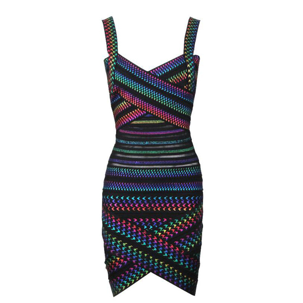Vestido tubo irregular vendaje