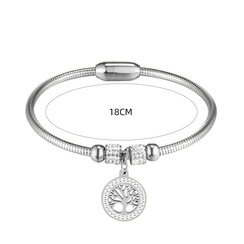 Pulsera con cierre magnético de acero y titanio